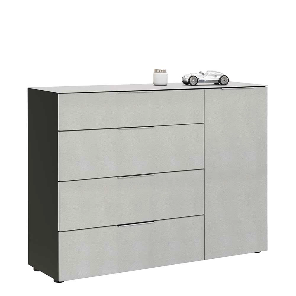 Bester Verkauf 👍 Designer Kommode In Beigegrau Glas - Delamaro ⌛ 2 Bester Verkauf 👍 Designer Kommode In Beigegrau Glas - Delamaro ⌛ – Bild 2