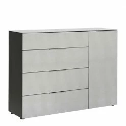 Bester Verkauf 👍 Designer Kommode In Beigegrau Glas - Delamaro ⌛