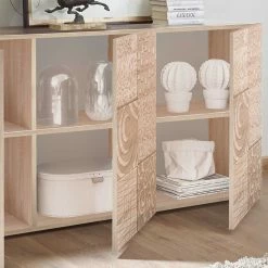 Schlussverkauf 🥰 Designer Sideboard Mit Druck - Bielvas 🎉 -Reanna Shop designer sideboard mit druck in dekor eiche sonoma bielvas 03