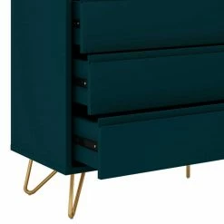 Bestes Angebot ❤️ Dunkelblaue Kommode Mit Sechs Schubladen - Buryas ✨ 11 Bestes Angebot ❤️ Dunkelblaue Kommode Mit Sechs Schubladen - Buryas ✨ -Reanna Shop dunkelblaue kommode mit sechs schubladen metallfuessen in gold buryas 05