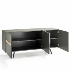 Großhandel ⭐ Dunkelgraue Esszimmer Kommode Mit Furnier - Dioba 👏 -Reanna Shop dunkelgraue esszimmer kommode mit furnier eiche topp qualitaet dioba 02