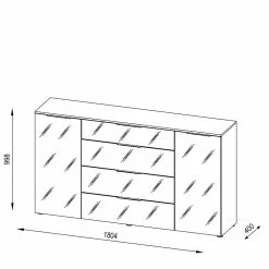 Großhandel 👏 Dunkelgraue Kombi-Kommode Mit 181cm Breite - Noliesda 🎁 11 Großhandel 👏 Dunkelgraue Kombi-Kommode Mit 181cm Breite - Noliesda 🎁 -Reanna Shop dunkelgraue kombi kommode mit 181cm breite 2 tuerig vier schubladen noliesda 05