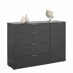 Coupon 🧨 Edle Kombi-Kommode In Anthrazit - Ejedan ❤️ -Reanna Shop edle kombi kommode in anthrazit mit metallgriffen 136x100x40 ejedan 01