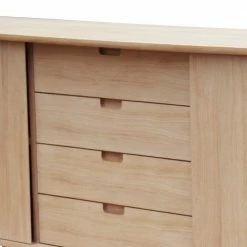 Schlussverkauf 🌟 Eiche Bianco Sideboard Mit Schiebetüren - Saimoon 🛒 -Reanna Shop eiche bianco sideboard mit schiebetueren 180x80 cm 48 cm tief saimoon 03