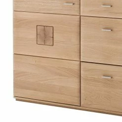 Auslauf 🥰 Eiche Bianco Sideboard Teilmassiv Pontros 2-türig ⌛ -Reanna Shop eiche bianco sideboard teilmassiv 2 tuerig 3 schubladen pontros 04