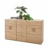 Auslauf 🥰 Eiche Bianco Sideboard Teilmassiv Pontros 2-türig ⌛