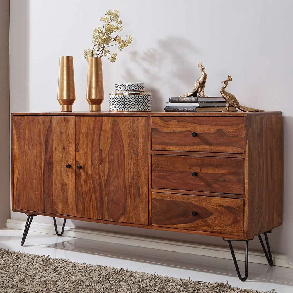 Budget 👏 Elegantes Loft Sideboard Aus Sheesham Holz - Basserini 🎁 2 Budget 👏 Elegantes Loft Sideboard Aus Sheesham Holz - Basserini 🎁 – Bild 2