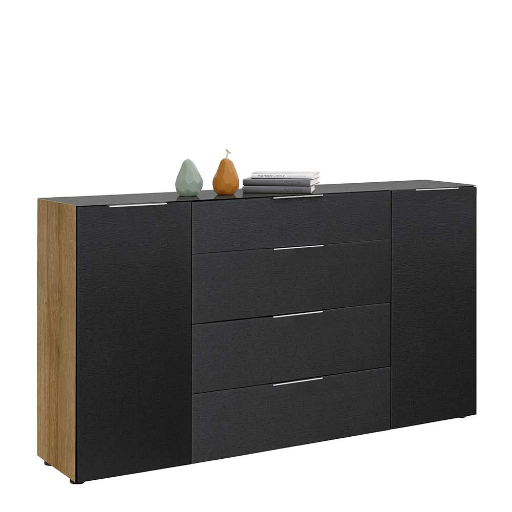 Bestes Angebot 🧨 Elegantes Sideboard In Anthrazit Glasbeschichtet - Carlotte ✔️ 2 Bestes Angebot 🧨 Elegantes Sideboard In Anthrazit Glasbeschichtet - Carlotte ✔️ – Bild 2