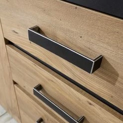 Schlussverkauf 😉 Esszimmer Kommode In Kastanie Optik & Schwarz - Ebrican 👏 -Reanna Shop esszimmer kommode in kastanie optik schwarz 153x88x42 cm ebrican 05