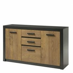 Schlussverkauf 😉 Esszimmer Kommode In Kastanie Optik & Schwarz - Ebrican 👏