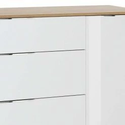 Aktion ⭐ Esszimmer Sideboard In Weiß Glas & Eiche - Ayfuna 🧨 9 Aktion ⭐ Esszimmer Sideboard In Weiß Glas & Eiche - Ayfuna 🧨 -Reanna Shop esszimmer sideboard in weiss glas eiche gross 181x100x40 ayfuna 03