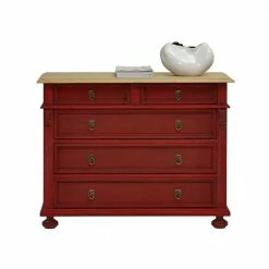 Bestpreis 🎉 Esszimmer Sideboard Ministra In Rot 🤩 -Reanna Shop esszimmer sideboard rot fichte massivholz ministra 04