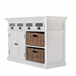 Am billigsten 🛒 Funktionelles Sideboard Landhaus Venzeno In Weiß 🛒