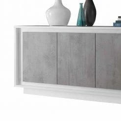 Großhandel 😍 Geradliniges Sideboard In Beton Optik - Crusoe ✔️ 8 Großhandel 😍 Geradliniges Sideboard In Beton Optik - Crusoe ✔️ -Reanna Shop geradliniges sideboard in beton optik und weiss mit vier tueren crusoe 03