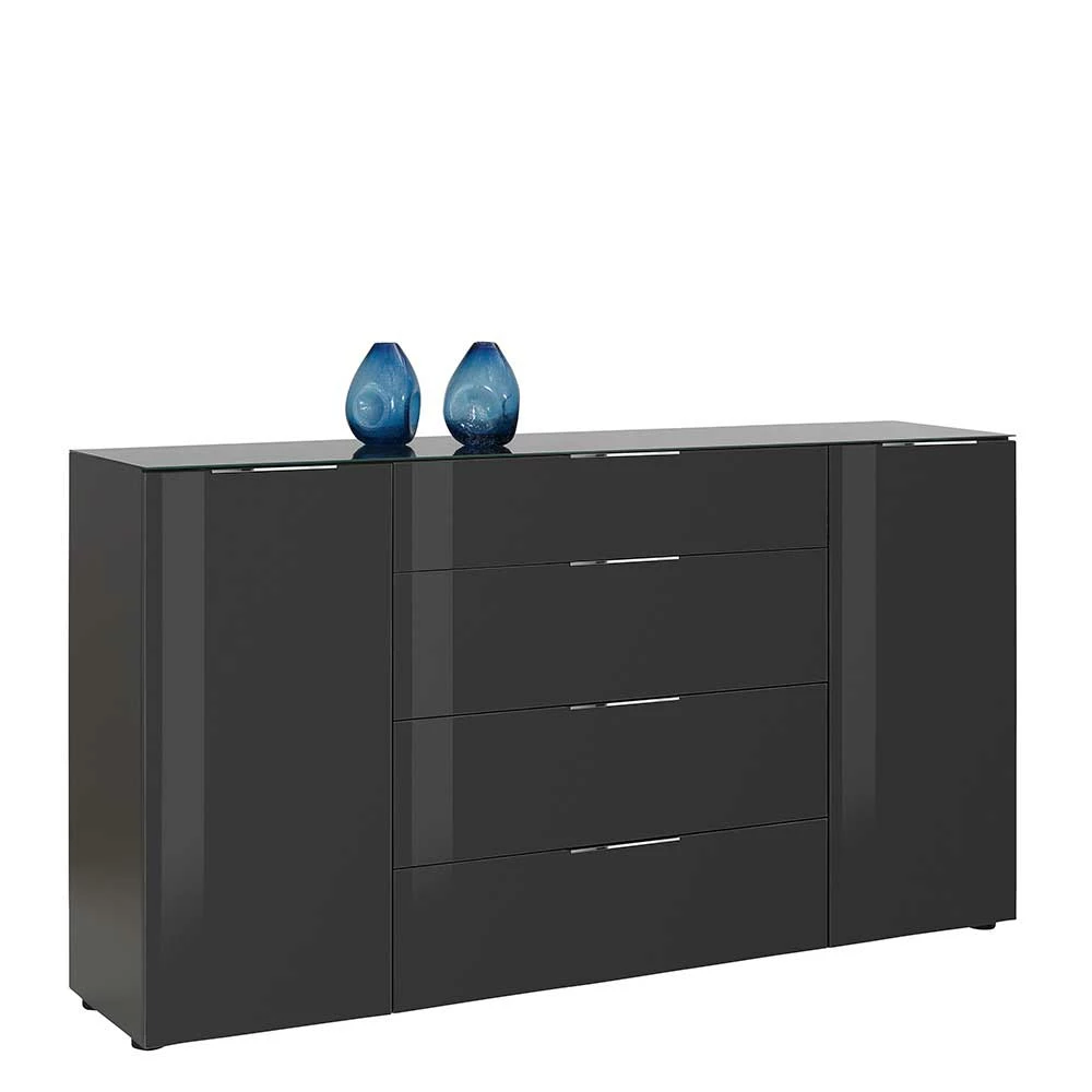 Budget 🧨 Graues Sideboard Glasbeschichtet - Noliesda 🌟 2 Budget 🧨 Graues Sideboard Glasbeschichtet - Noliesda 🌟 – Bild 2