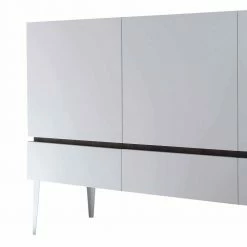 Am billigsten 👏 Große Design Kommode In Weiß - Omidas ⭐ -Reanna Shop grosse design kommode in weiss mit 3 schubladen 3 tueren omidas 02