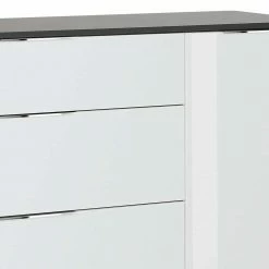 Beste Bewertungen von ✔️ Große Kommode In Anthrazit & Weiß Glas - Hemstri 😍 -Reanna Shop grosse kommode in anthrazit weiss glas 181x100x40 cm hemstri 03