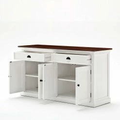 Bestpreis 🔥 Große Landhaus Kommode Venzeno In Weiß 👍 -Reanna Shop grosse landhaus kommode in weiss braun venzeno 03