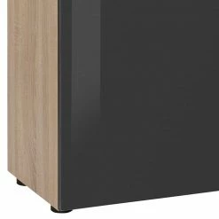 Coupon 🌟 Großes Wohnzimmer Sideboard In Anthrazit Glas - Adricia 🌟 -Reanna Shop grosses wohnzimmer sideboard in anthrazit glas und sonoma eiche dekor adricia 02