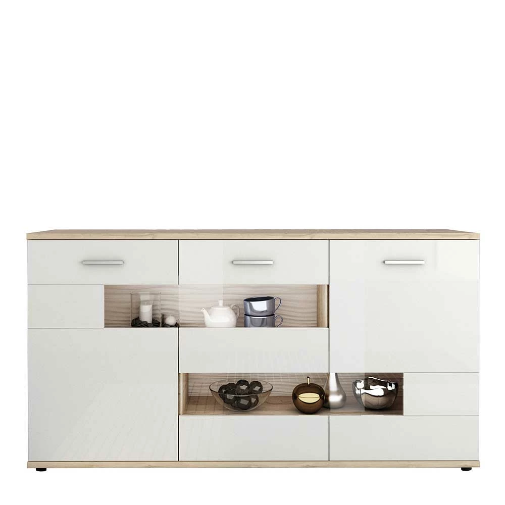 Budget 🧨 Günstiges Sideboard In Weiß Glänzend - Simeon 🔥 2 Budget 🧨 Günstiges Sideboard In Weiß Glänzend - Simeon 🔥 – Bild 2