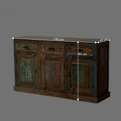 Schlussverkauf 😀 Highboard Jamaica Im Shabby Chic Design ❤️ -Reanna Shop highboard shabby chic design teakholz jamaica be