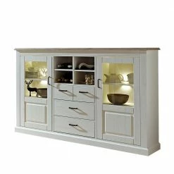 Besorgen 🔥 Highboard Rozasa In Weiß Taupe ❤️