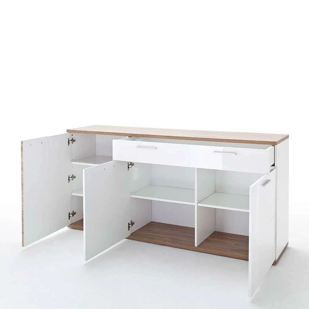 Auslauf 💯 Hochglanz Sideboard In Weiß - Icadro 🎉 3 Auslauf 💯 Hochglanz Sideboard In Weiß - Icadro 🎉 – Bild 3