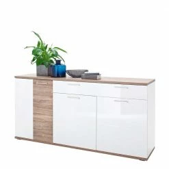 Auslauf 💯 Hochglanz Sideboard In Weiß - Icadro 🎉