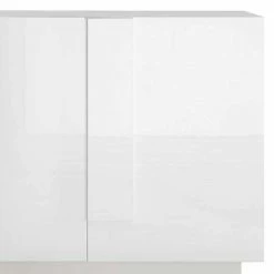 Billig 🔔 Hochglanz Sideboard Mit 3 Türen In Weiß - Kerym 👏 -Reanna Shop hochglanz sideboard mit 3 tueren in weiss modernes design kerym 03