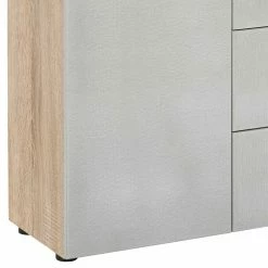 Angebote ⌛ Hochwertiges Sideboard In Beigegrau Glas - Calivia 🥰 -Reanna Shop hochwertiges sideboard in beigegrau glas und sonoma eiche dekor calivia 03