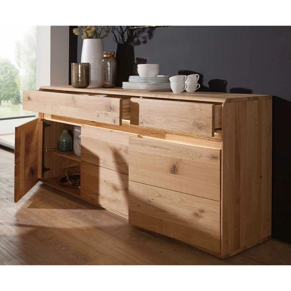 Rabatt ✨ Hochwertiges Wildeiche Sideboard 184x86x44 Cm - Acmida 🤩 3 Rabatt ✨ Hochwertiges Wildeiche Sideboard 184x86x44 Cm - Acmida 🤩 – Bild 3