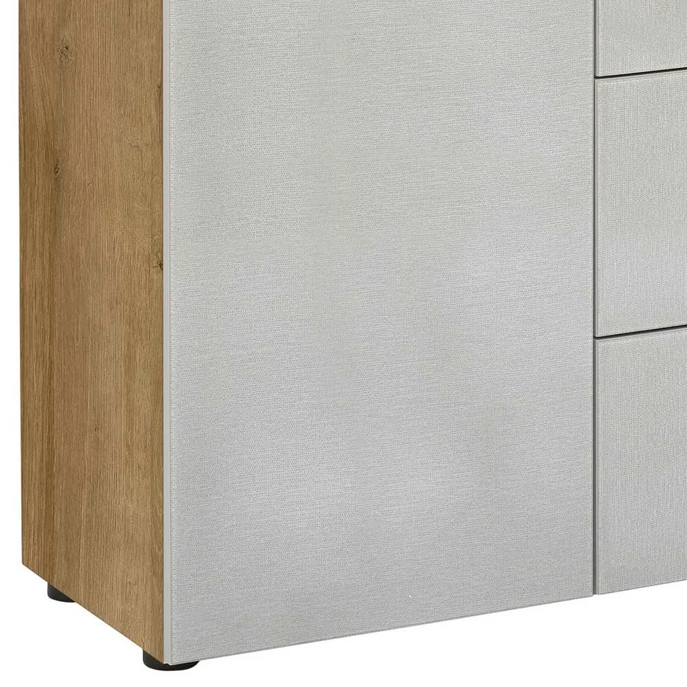 Neu 🥰 Hohes Sideboard In Beigegrau Glas - Settas 🥰 4 Neu 🥰 Hohes Sideboard In Beigegrau Glas - Settas 🥰 – Bild 4