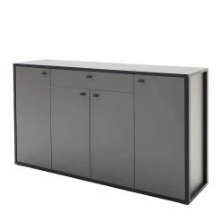 Coupon 💯 Hohes Sideboard In Grau & Anthrazit - Ridona 🎉