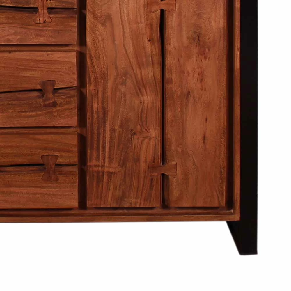 Rabatt ✔️ Industry Sideboard Aus Akazie Cognac Smantana & Metall Schwarz 🤩 4 Rabatt ✔️ Industry Sideboard Aus Akazie Cognac Smantana & Metall Schwarz 🤩 – Bild 4