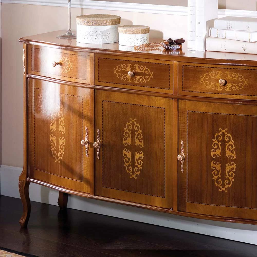 Aktion 💯 Italienisches Barock Sideboard Natale In Nussbaum Mit Intarsien 🔥 5 Aktion 💯 Italienisches Barock Sideboard Natale In Nussbaum Mit Intarsien 🔥 – Bild 5