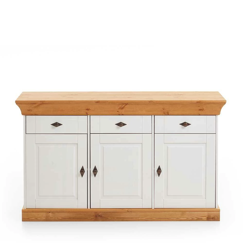 Billig 🎉 Kiefer Esszimmer Sideboard Sibiuta In Weiß ⭐ 2 Billig 🎉 Kiefer Esszimmer Sideboard Sibiuta In Weiß ⭐ – Bild 2