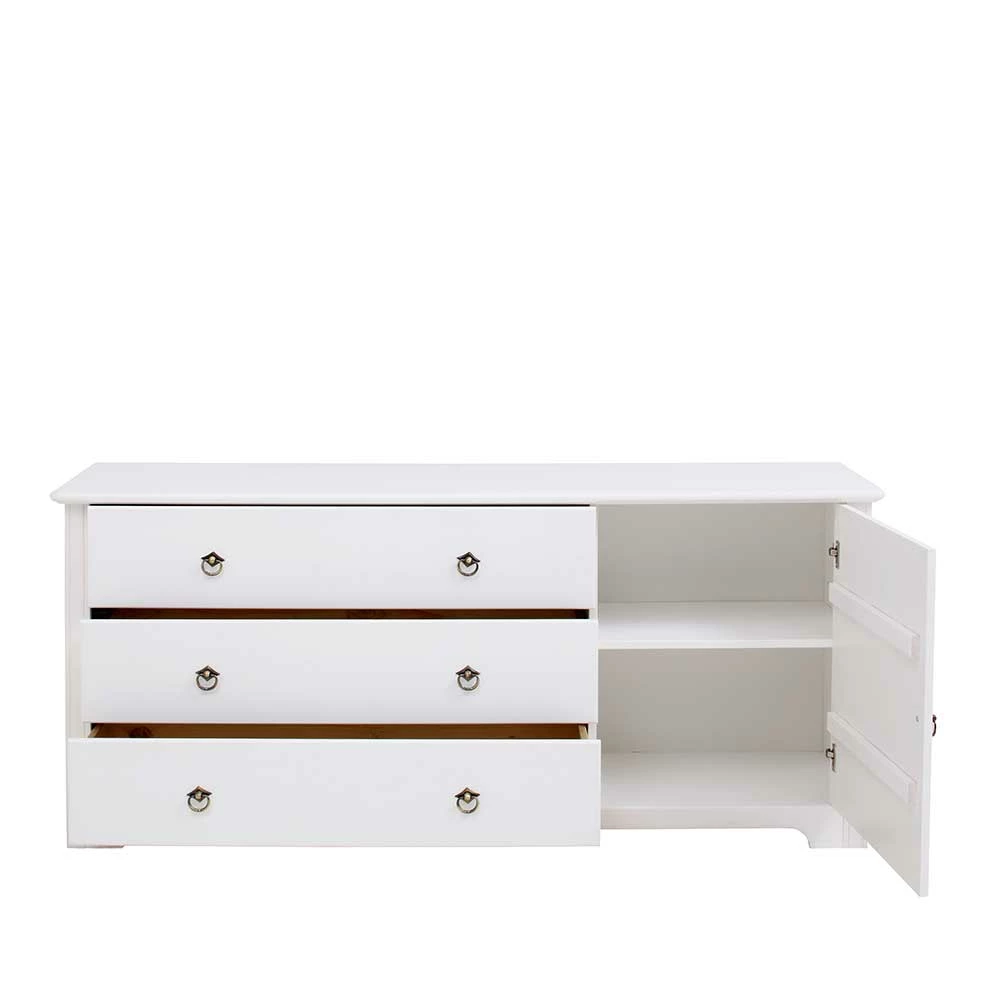 Angebote 🎉 Kiefernholz Kommode In Weiß Lackiert - Velriva I 💯 4 Angebote 🎉 Kiefernholz Kommode In Weiß Lackiert - Velriva I 💯 – Bild 4