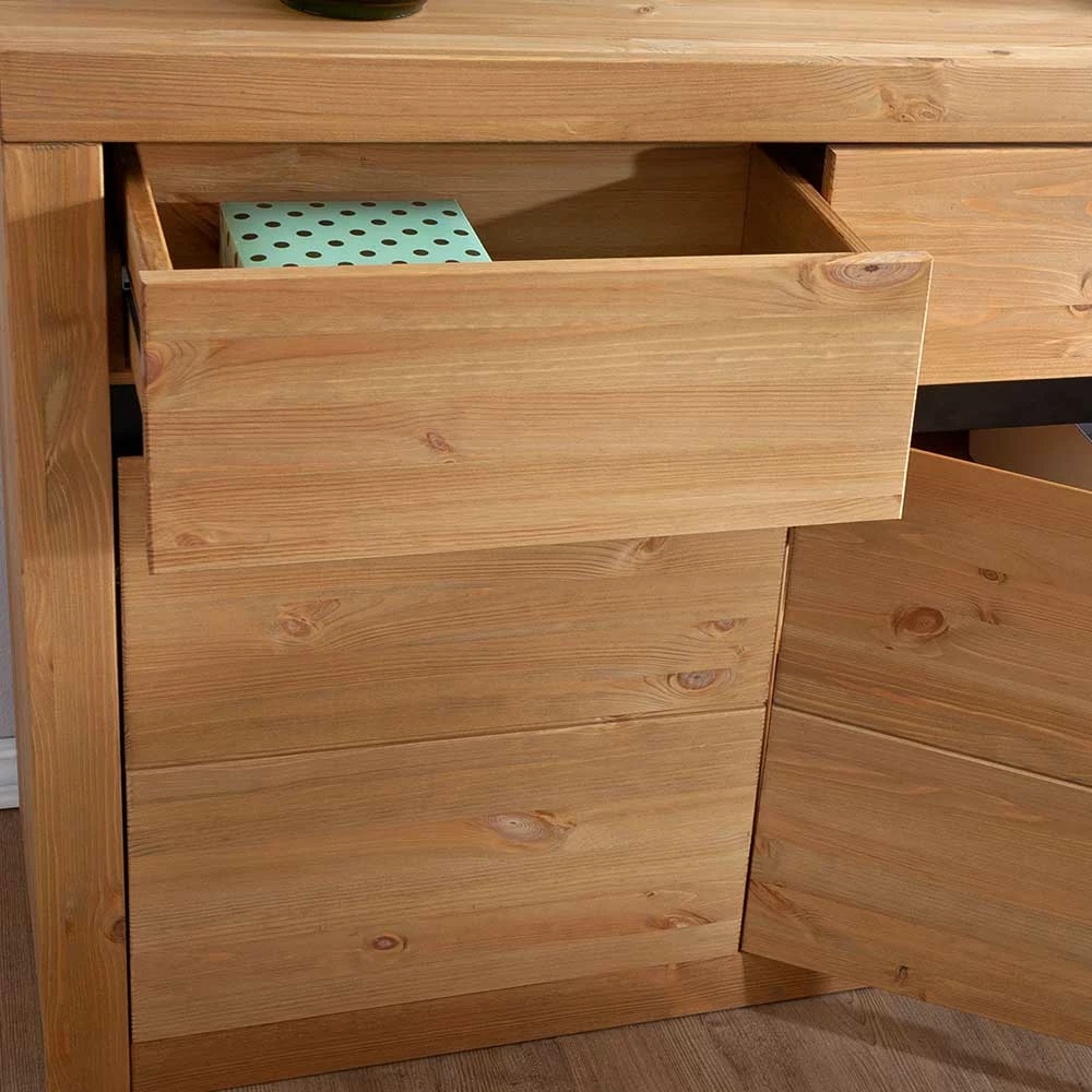 Schlussverkauf 🤩 Kiefernholz Sideboard Mit 3 Türen - Filedria 🧨 4 Schlussverkauf 🤩 Kiefernholz Sideboard Mit 3 Türen - Filedria 🧨 – Bild 4