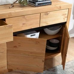 Schlussverkauf 🤩 Kiefernholz Sideboard Mit 3 Türen - Filedria 🧨 10 Schlussverkauf 🤩 Kiefernholz Sideboard Mit 3 Türen - Filedria 🧨 -Reanna Shop kiefernholz sideboard mit 3 tueren 3 schubladen in eichefarben filedria 04