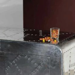 Auslauf 🎁 Kommode Pilot In Alufarben 🎉 -Reanna Shop kommode alufarben schubladen pilot 02