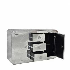 Auslauf 🎁 Kommode Pilot In Alufarben 🎉 -Reanna Shop kommode alufarben schubladen pilot 03