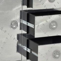 Auslauf 🎁 Kommode Pilot In Alufarben 🎉 -Reanna Shop kommode alufarben schubladen pilot 05