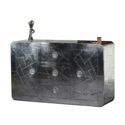 Auslauf 🎁 Kommode Pilot In Alufarben 🎉