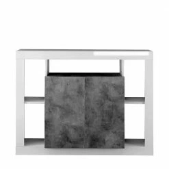 Coupon ❤️ Kommode In Beton Dekor & Weiß Hochglanz - Harrisons 🎉