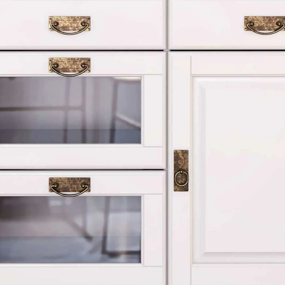 Auslauf ❤️ Kommode Mit Glas In Weiß & Honig - Brasivon ✨ 3 Auslauf ❤️ Kommode Mit Glas In Weiß & Honig - Brasivon ✨ – Bild 3