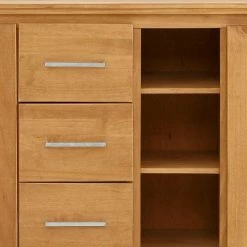 Bestpreis 🤩 Landhaus Sideboard Aus Kiefer Gebeizt Geölt - Karima ⌛ -Reanna Shop landhaus sideboard aus kiefer gebeizt geoelt 2 tuerig 3 schubladen 3 faecher karima 05