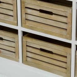 Budget 🔥 Landhaus Sideboard Calavon Mit Körben ✔️ -Reanna Shop landhaus sideboard koerben weiss calavon 03