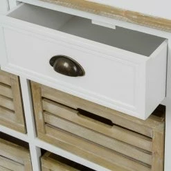 Budget 🔥 Landhaus Sideboard Calavon Mit Körben ✔️ -Reanna Shop landhaus sideboard koerben weiss calavon 04