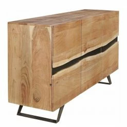 Aktion 👏 Loft Style Sideboard Draguno Aus Akazie Massiv ⭐ -Reanna Shop loft style sideboard aus akazie massiv metall draguno 03