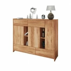 Neu 🛒 Massivholz Highboard Salomonia Aus Kernbuche Geölt 👍